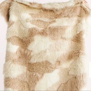 Anthropology Faux Fur Throw